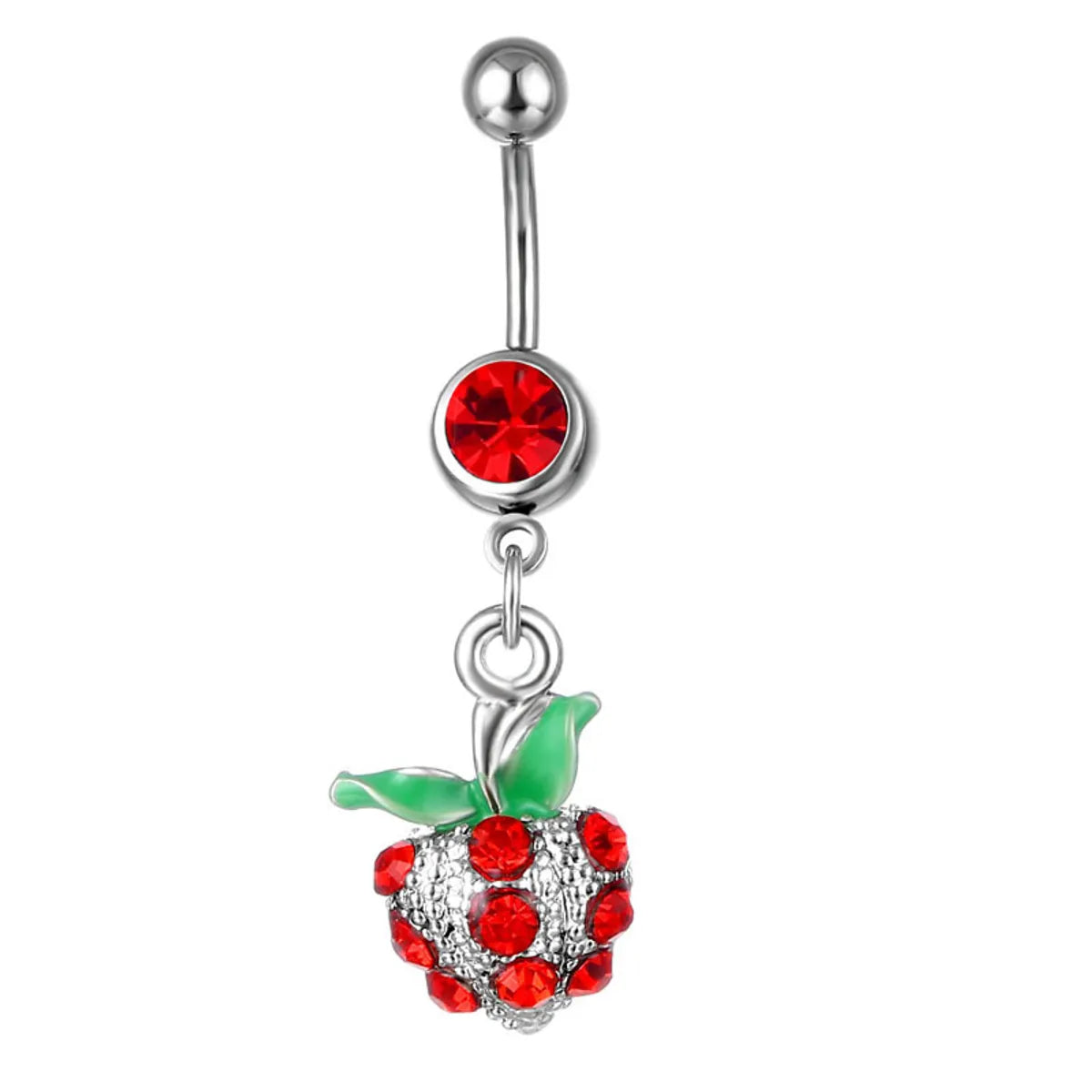 Fashion Fruit Rhinestone Belly Ring