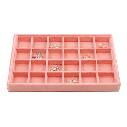 Pink Ice Fleece Jewelry Tray Jewelry Display Rack Earrings Earrings Necklace Bracelet Pendant Storage Box