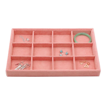 Pink Ice Fleece Jewelry Tray Jewelry Display Rack Earrings Earrings Necklace Bracelet Pendant Storage Box