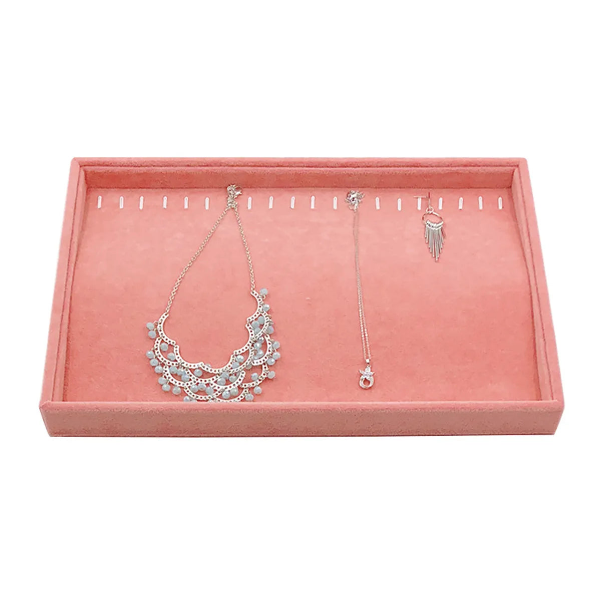 Pink Ice Fleece Jewelry Tray Jewelry Display Rack Earrings Earrings Necklace Bracelet Pendant Storage Box