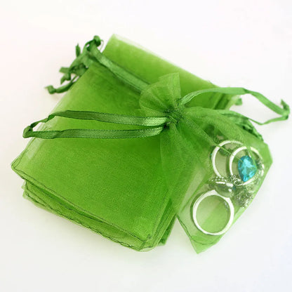 Simple Style Solid Color Organza Jewelry Packaging Bags