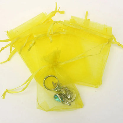 Simple Style Solid Color Organza Jewelry Packaging Bags