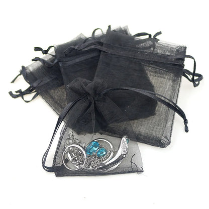 Simple Style Solid Color Organza Jewelry Packaging Bags