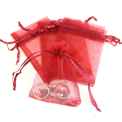 Simple Style Solid Color Organza Jewelry Packaging Bags