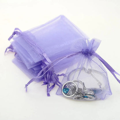 Simple Style Solid Color Organza Jewelry Packaging Bags