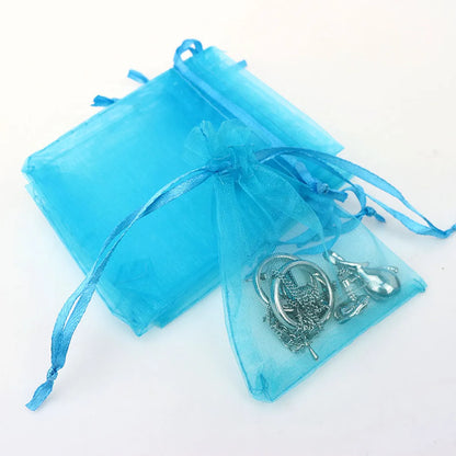 Simple Style Solid Color Organza Jewelry Packaging Bags