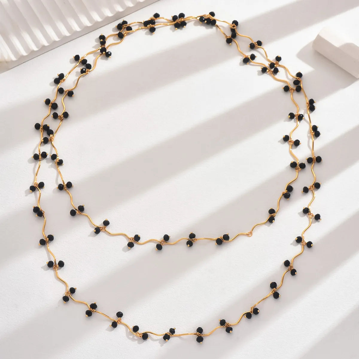 Plastic Copper 18K Gold Plated Layered Geometric Layered Necklaces