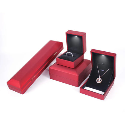 New Style Led Lighted Storage Box Plastic Jewelry Case