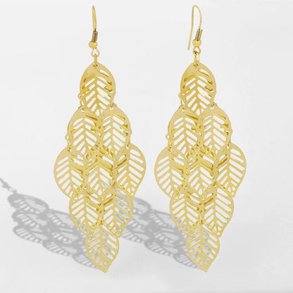 Popular Fashion Long Tassel Leaf Earrings Wholesale Gooddiy