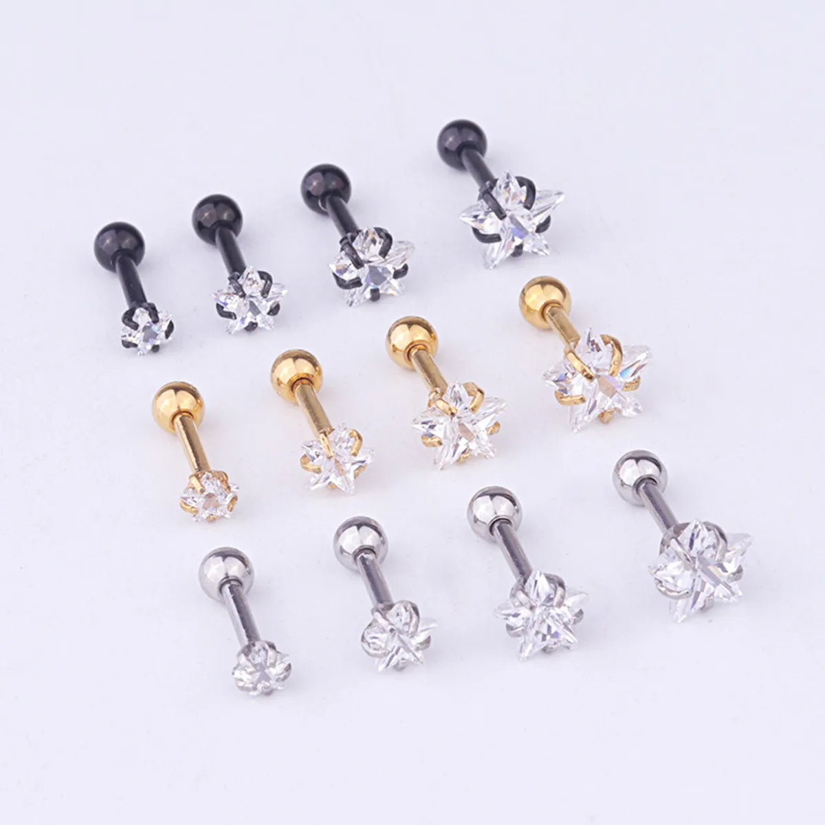 Ear Cartilage Rings & Studs Fashion Geometric 316 Stainless Steel