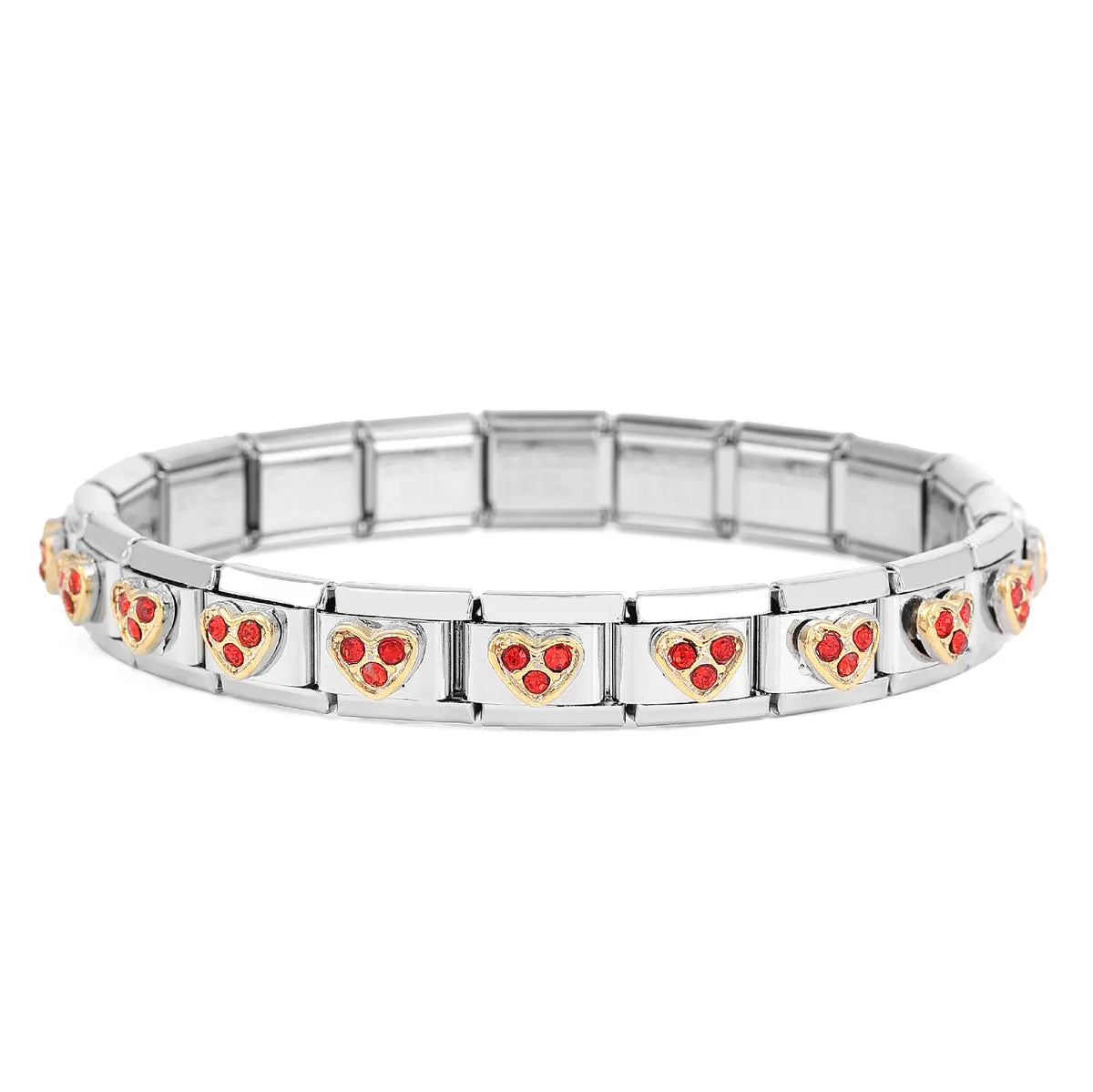 Popular Nordic Italian 9mm Universal Stainless Steel Color Module Bracelet Rainbow Rooster Pearl Crown Diy Bracelet