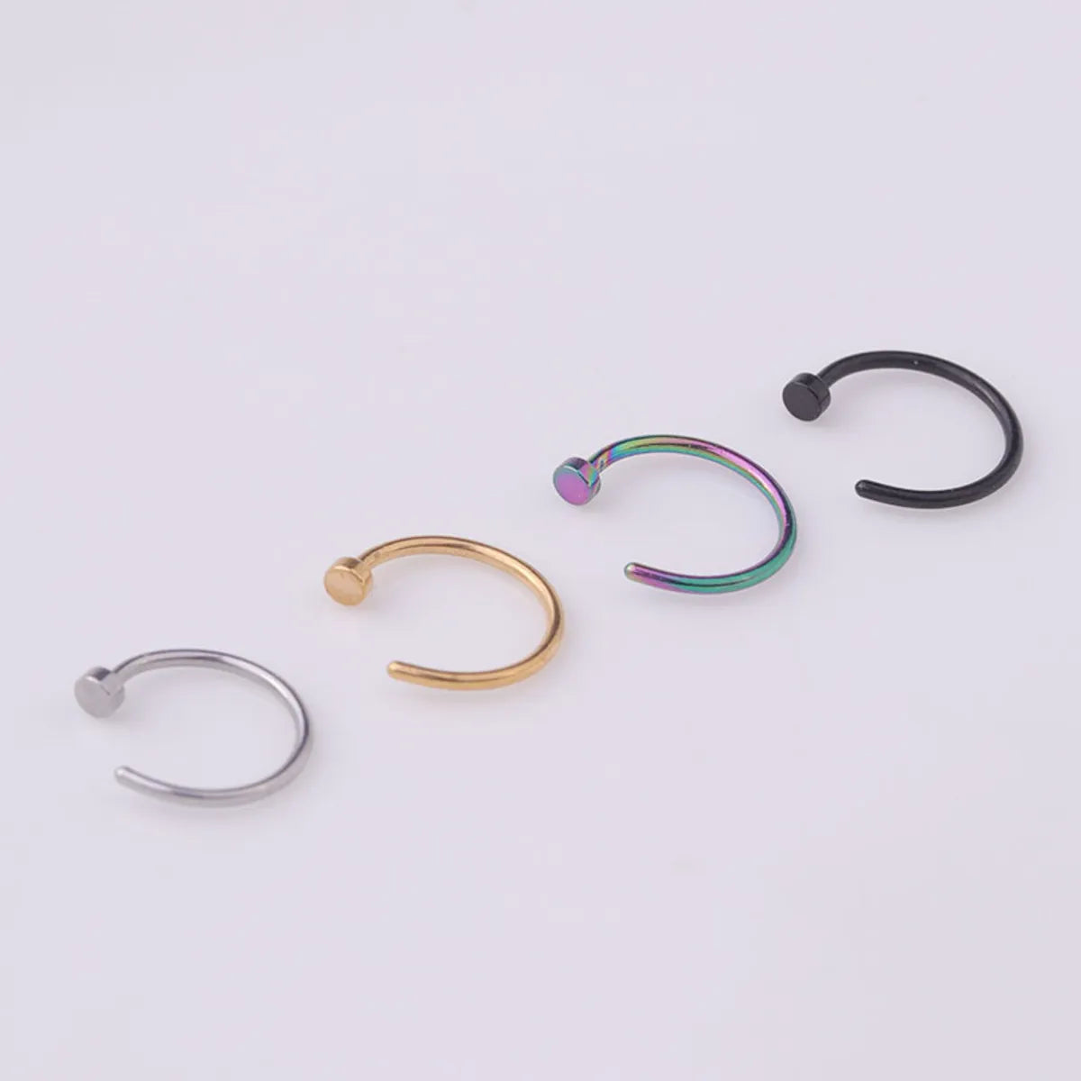 Fashion Geometric Stainless Steel Plating Nose Studs