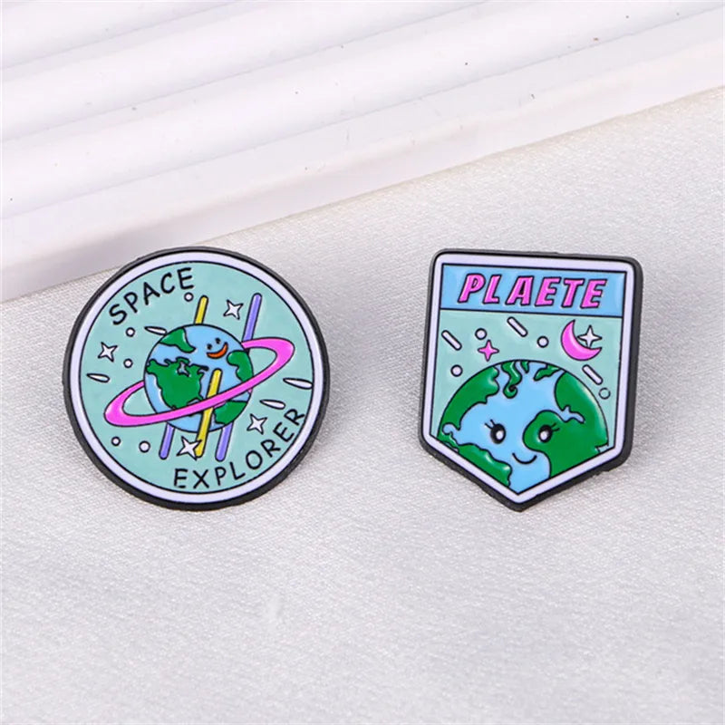 Preppy Style Simple Style Alphabet Earth Alloy Enamel Unisex Brooches