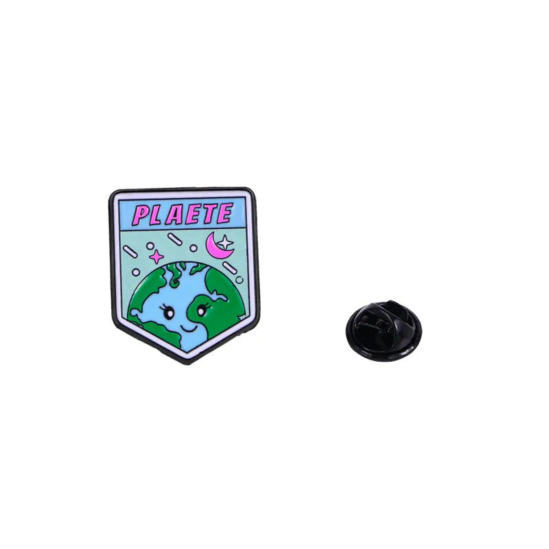 Preppy Style Simple Style Alphabet Earth Alloy Enamel Unisex Brooches