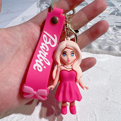 Princess Cartoon Style Human Letter  Silica Gel Women'S Bag Pendant Keychain