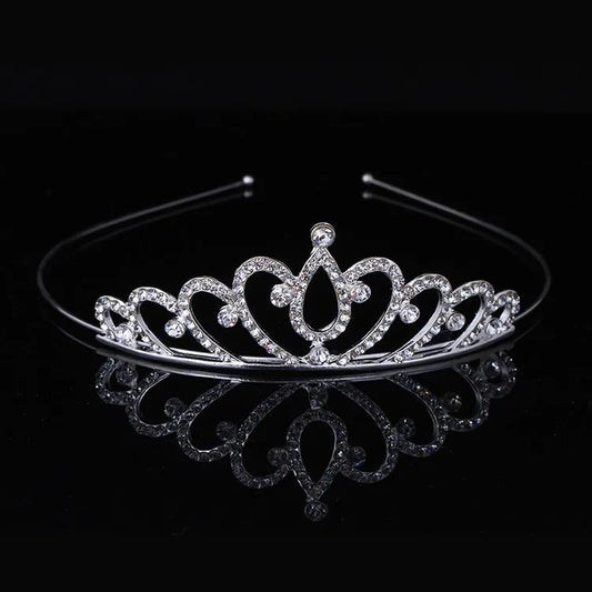 Princess Crown Alloy Plating Inlay Rhinestones Hair Band