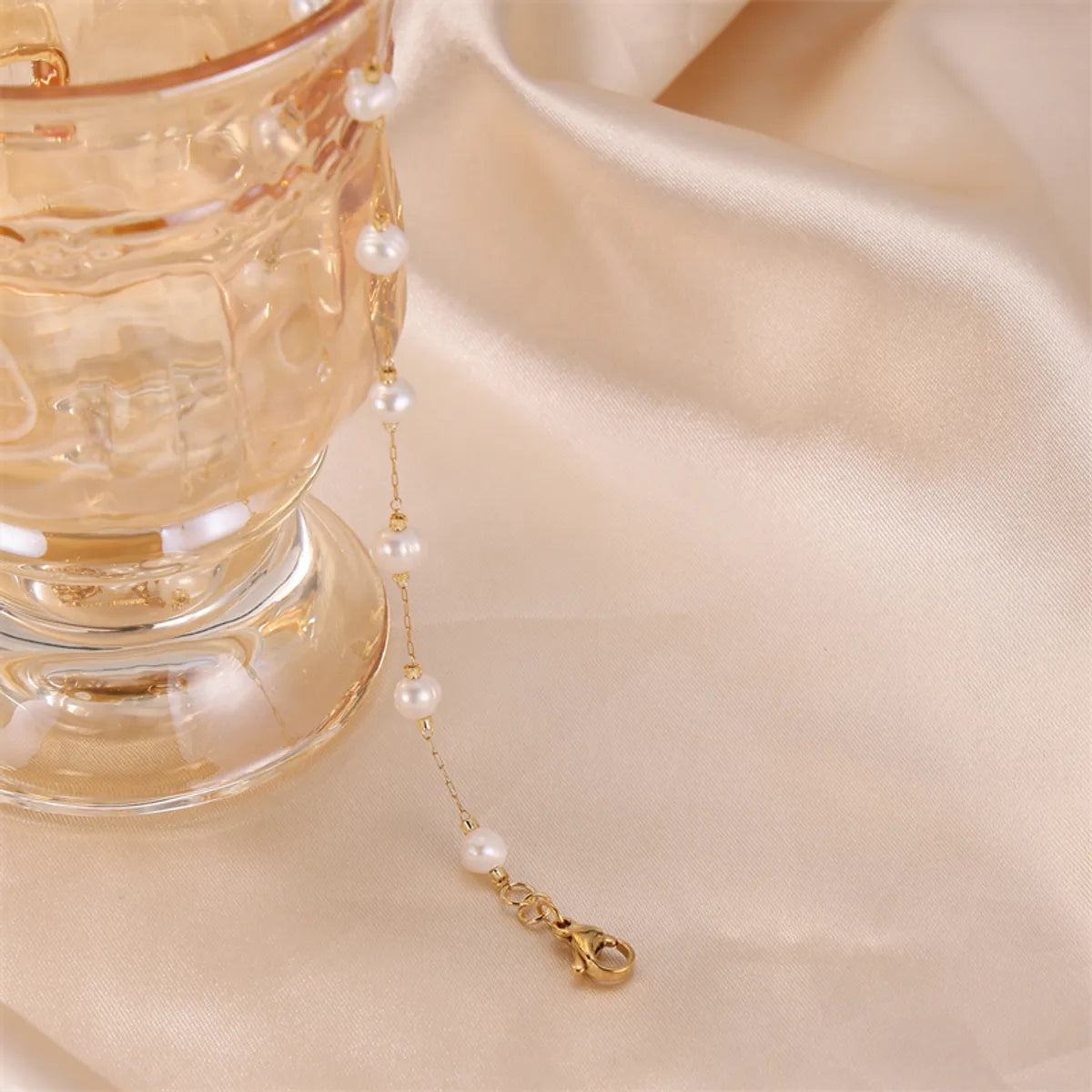 Princess Cute Commute Solid Color Stainless Steel Freshwater Pearl Plating 18k Gold Plated Necklace