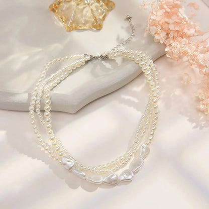 Princess Geometric Artificial Pearl Plating Women'S Necklace 1 Piece