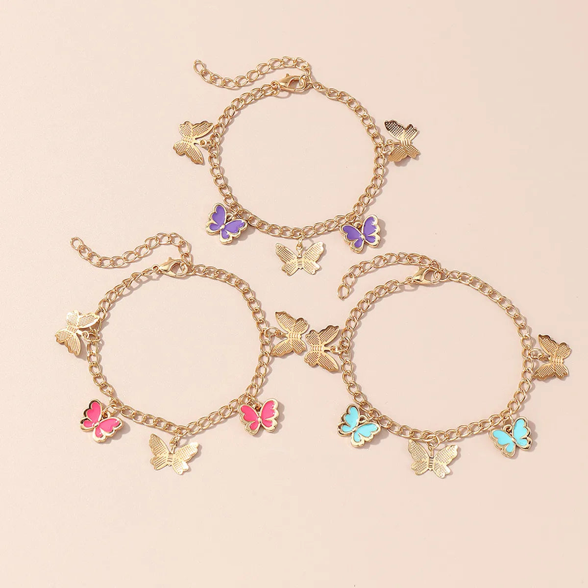 Princess Sweet Butterfly Alloy Butterfly Alloy Women's Bracelets