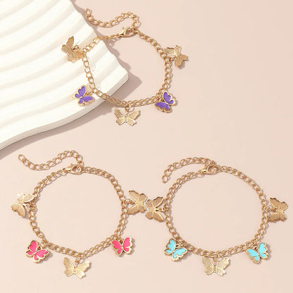 Princess Sweet Butterfly Alloy Butterfly Alloy Women's Bracelets