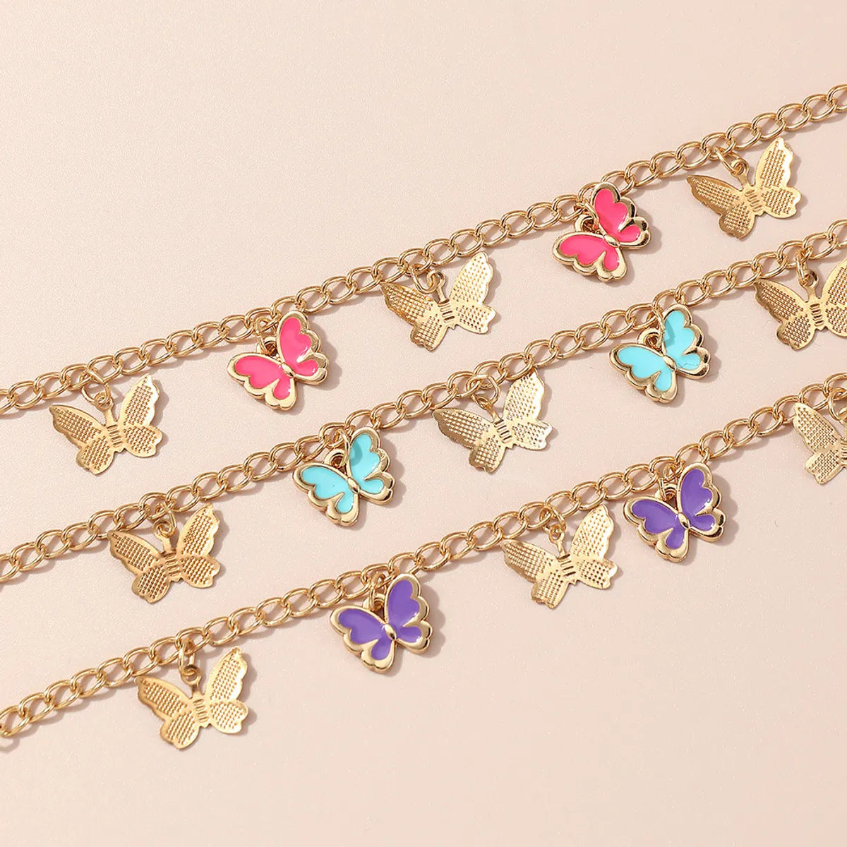 Princess Sweet Butterfly Alloy Butterfly Alloy Women's Bracelets