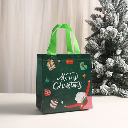 Printed Shopping Bag Non-Woven Bag Christmas Gift Handbag Party Candy Gift Bag Hand Gift Bag