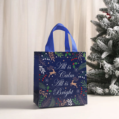 Printed Shopping Bag Non-Woven Bag Christmas Gift Handbag Party Candy Gift Bag Hand Gift Bag