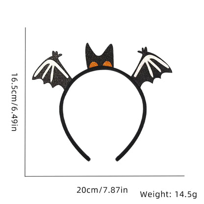 Halloween Pumpkin Cat Bat Felt Feather Masquerade Party Hair Band Costume Props