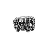 Punk Animal Cross Skull Alloy Men'S Open Rings