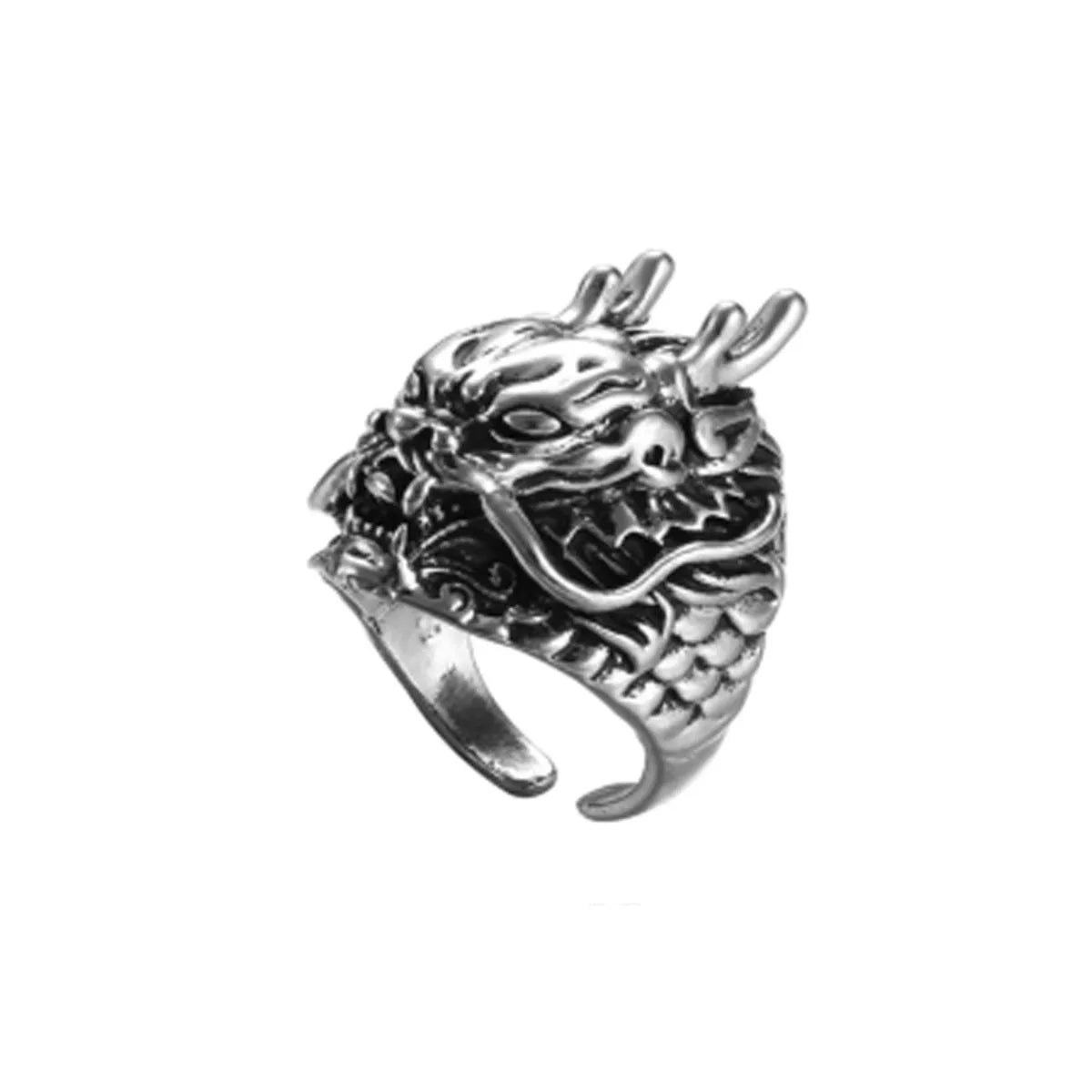 Punk Animal Cross Skull Alloy Men'S Open Rings