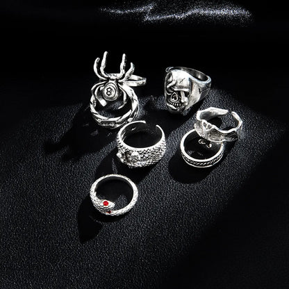 Punk Animal Skull Alloy No Inlaid Rings