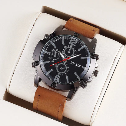 Punk Boyfriend Sports Solid Color Buckle Quartz Men'S Watches