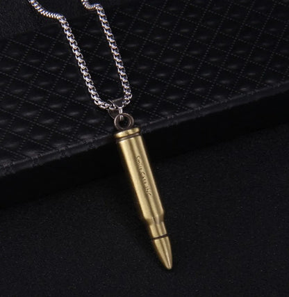 Punk Bullet Stainless Steel Alloy Plating Men'S Pendant Necklace