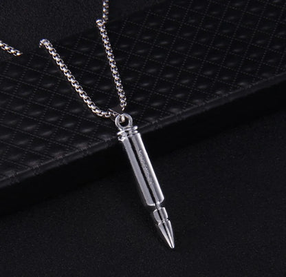 Punk Bullet Stainless Steel Alloy Plating Men'S Pendant Necklace