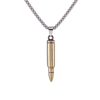 Punk Bullet Stainless Steel Alloy Plating Men'S Pendant Necklace