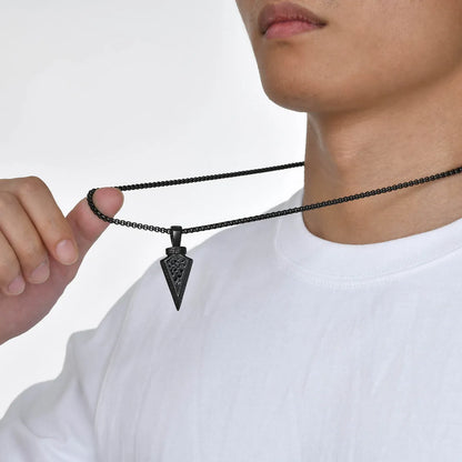 Punk Classic Style Arrow Stainless Steel Men'S Pendant Necklace