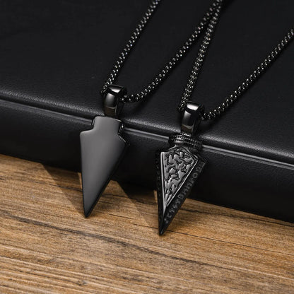 Punk Classic Style Arrow Stainless Steel Men'S Pendant Necklace