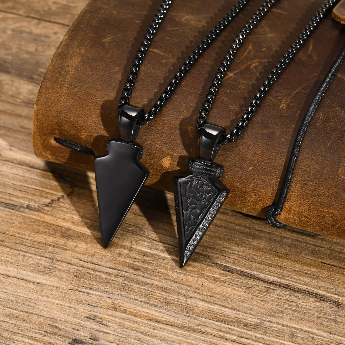 Punk Classic Style Arrow Stainless Steel Men'S Pendant Necklace