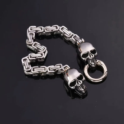 Punk Classic Style Cool Style Skull Stainless Steel Men'S Bracelets