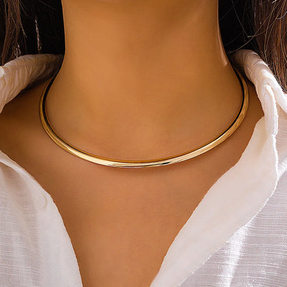 Wholesale Jewelry Punk Classic Style Solid Color Iron Choker