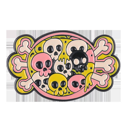 Punk Cool Style Cartoon Character Bear Skull Alloy Plating Unisex Brooches