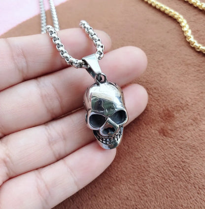 Punk Cool Style Skull Alloy Polishing Plating Men'S Pendant Necklace Long Necklace