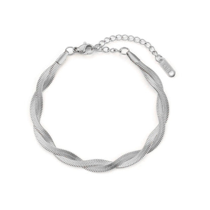 Punk Cool Style Solid Color Titanium Steel Plating Bracelets Necklace