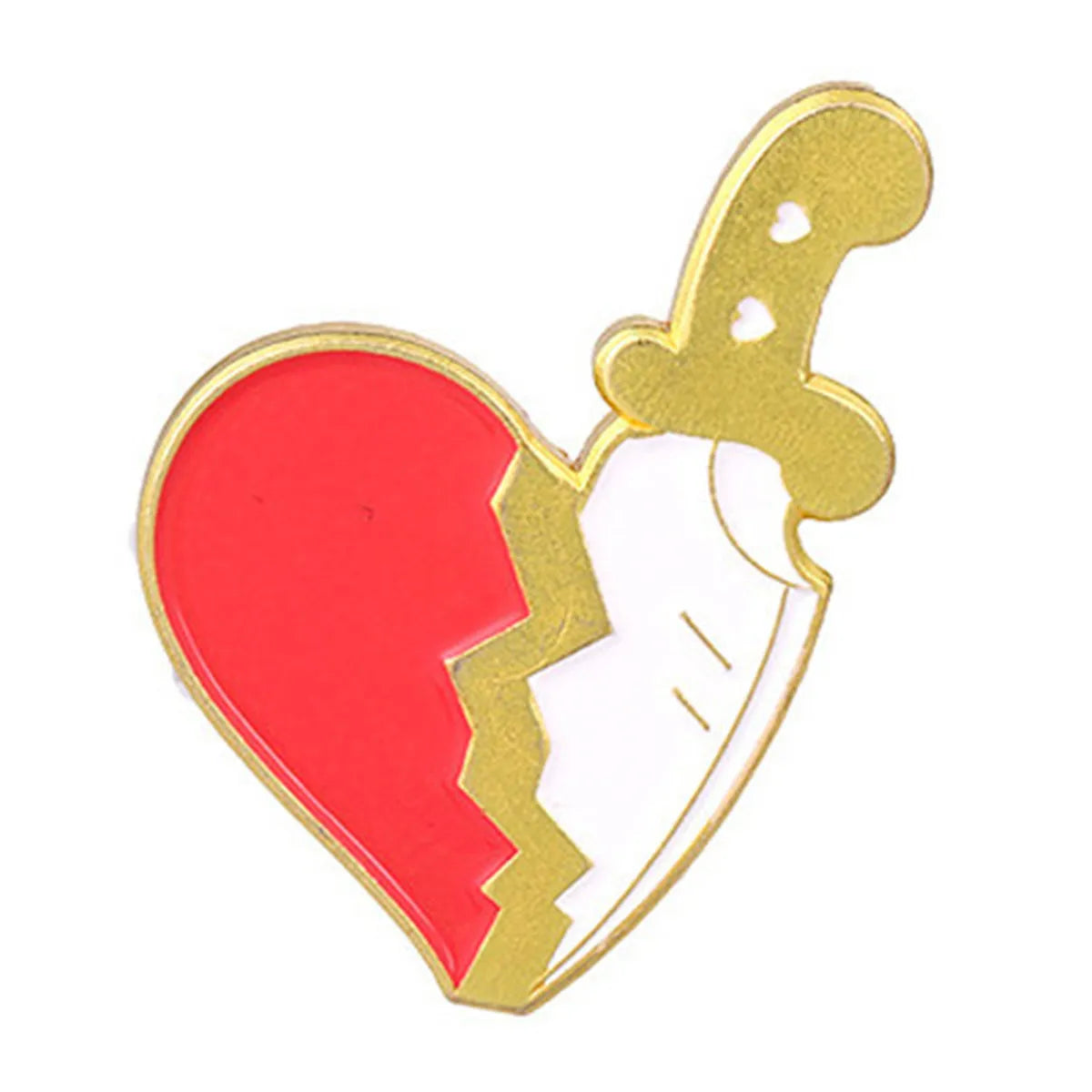 Punk Cowboy Style Modern Style Letter Heart Shape Skull Alloy Stamping Stoving Varnish Plating Kid'S Couple Unisex Brooches