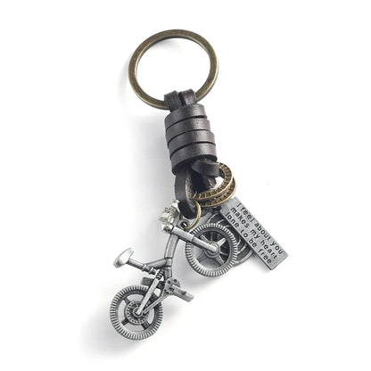 Punk Cowhide Aircraft Harley Motorcycle Keychain