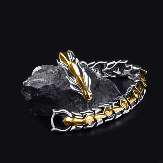 Punk Dragon Alloy Plating Men'S Bracelets