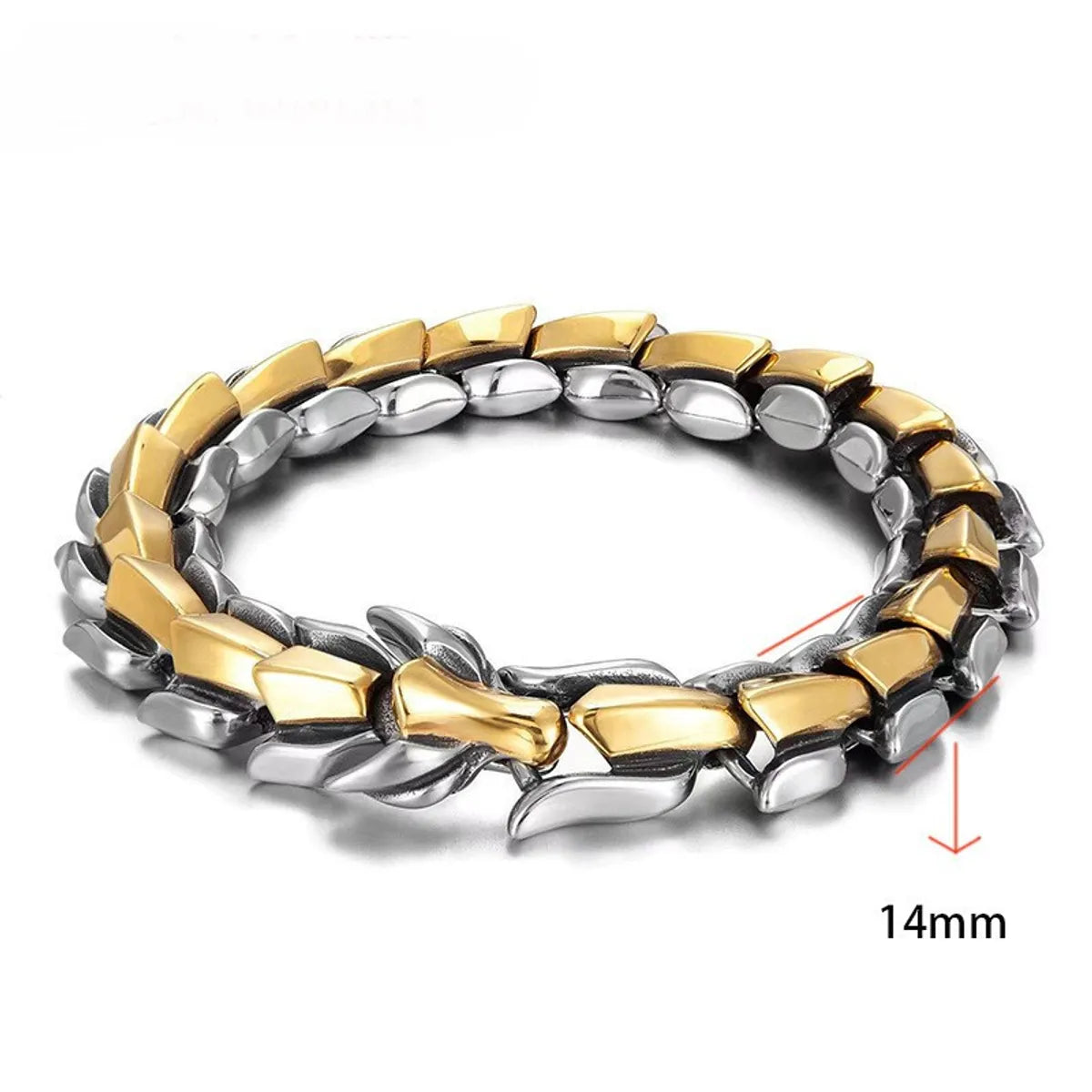 Punk Dragon Alloy Plating Men'S Bracelets