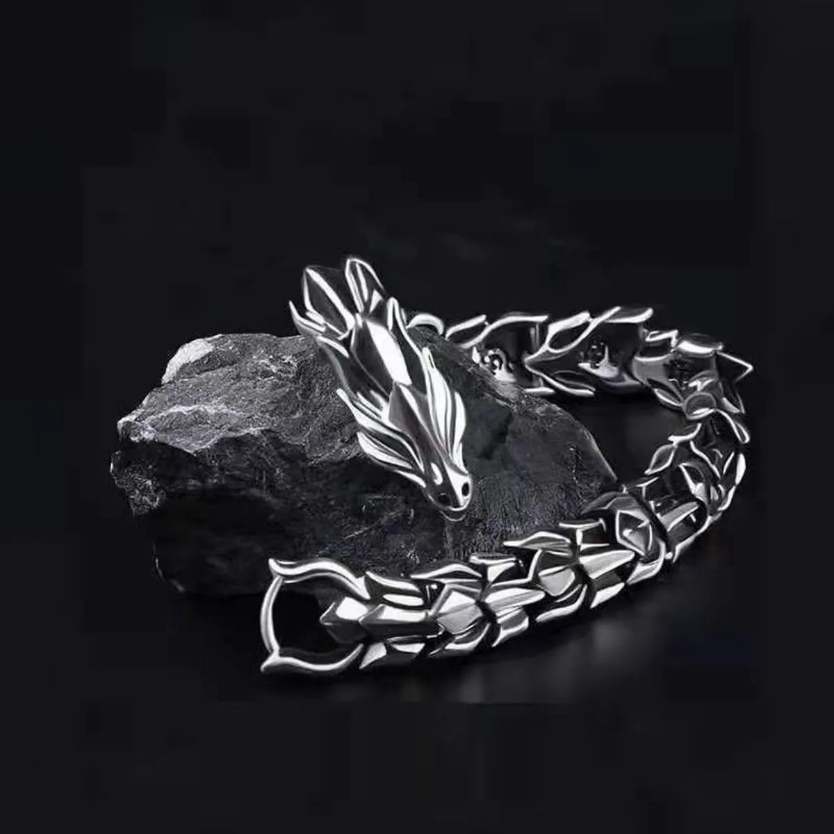 Punk Dragon Alloy Plating Men'S Bracelets