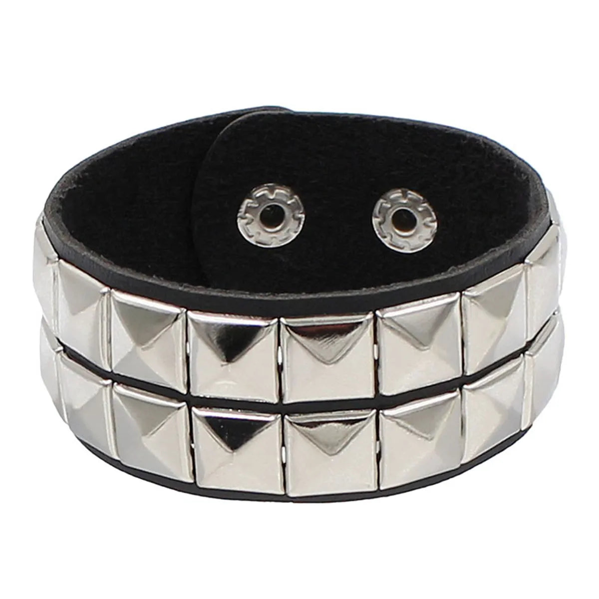 Punk Geometric Pu Leather Unisex Bangle