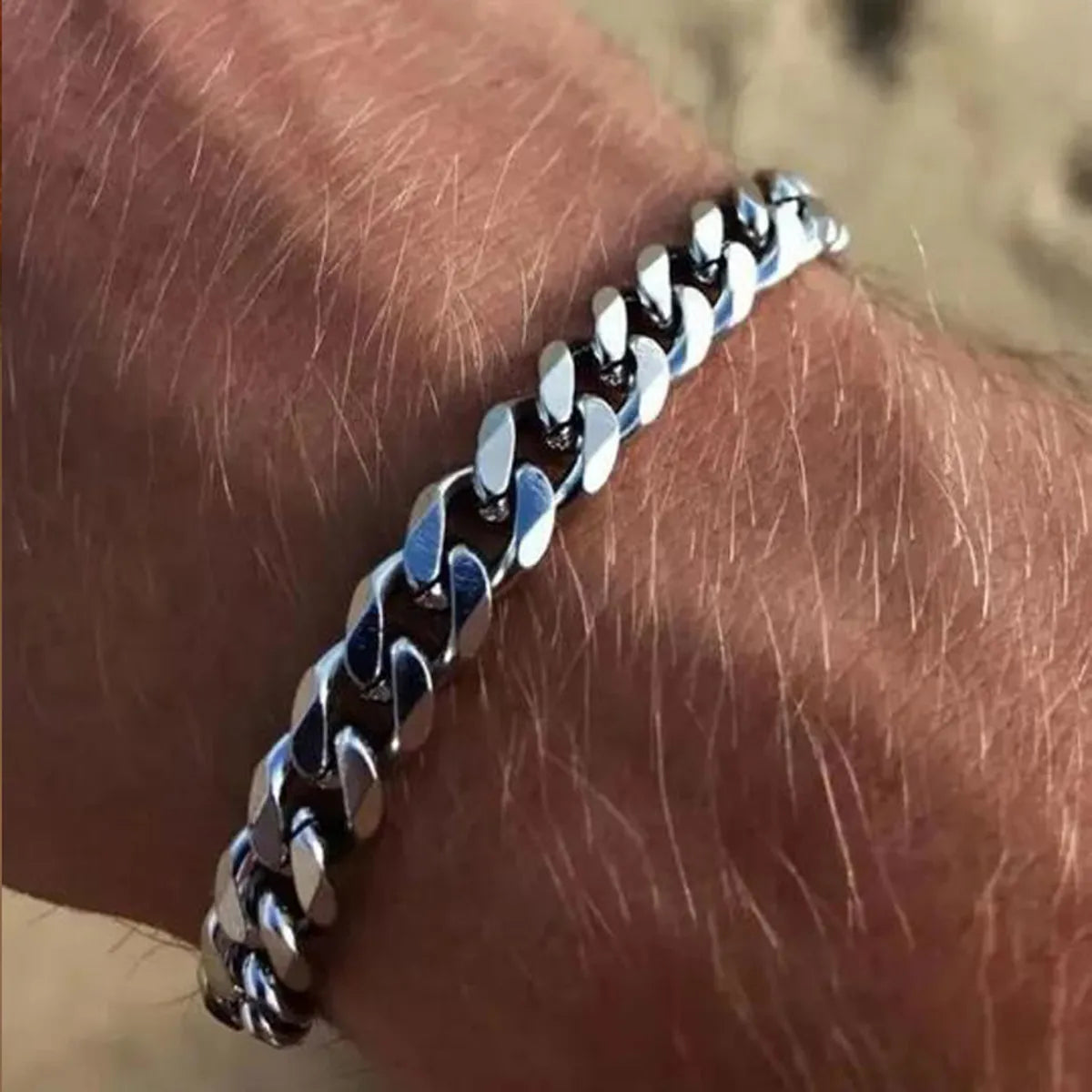 304 Stainless Steel Punk Plating Geometric Bracelets